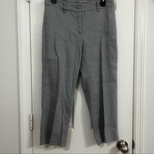 NWT J Jill Striped gray linen crop pants 8 petite
